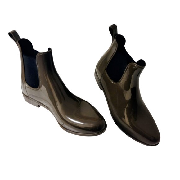 Comfortview: Ankle Rain Boots, Size 12W, Deep Olive Green - Picture 2 of 12